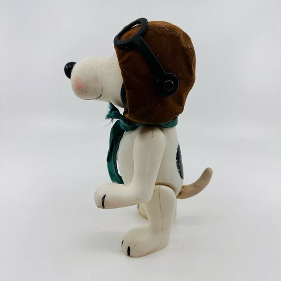 Vtg Snoopy Toy Flying Plastic Toy w/Hat, Scarf & Glass Charlie Brown 60s Vintage - Picture 4 of 9